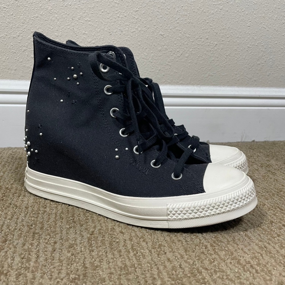 Converse Chuck Taylor All Star Kadin Siyah Wedge Women 11 Black Pearl Stud